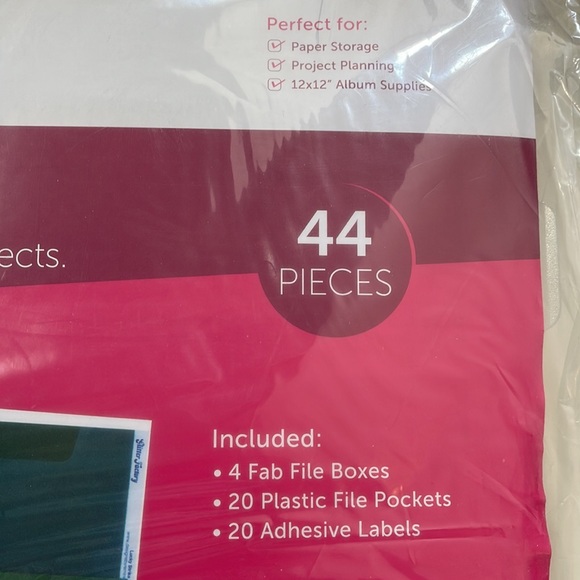 NIP Totally-Tiffany Fab File X-Large 12x12 Set of 4 Scrapbooking Paper Storage - Picture 3 of 6